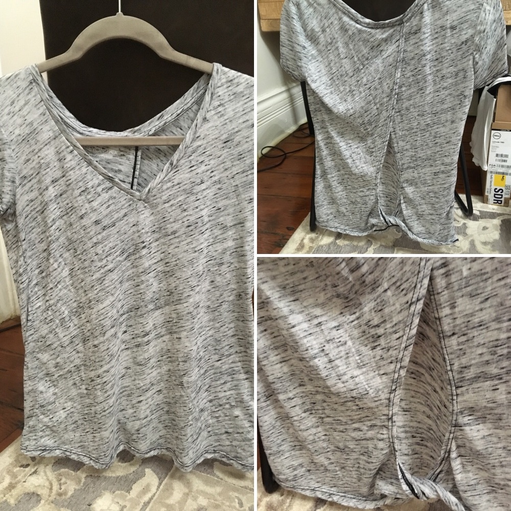 Beyond Yoga! Best layer tee with open back detail